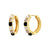 925 STERLING SILVER MULTI STONE HUGGIE EARRINGS