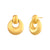 Electroform 925 Sterling Silver with 14K Gold Plated Door Knocker Statement Earrings