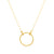 925 Sterling Silver with 14K Gold Plated Open Beaded Circle Necklace