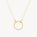 925 STERLING SILVER OPEN BEADED CIRCLE NECKLACE