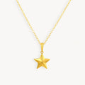 925 STERLING SILVER GOLD STAR PENDANT