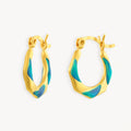 925 STERLING SILVER EARRINGS WITH ENAMEL