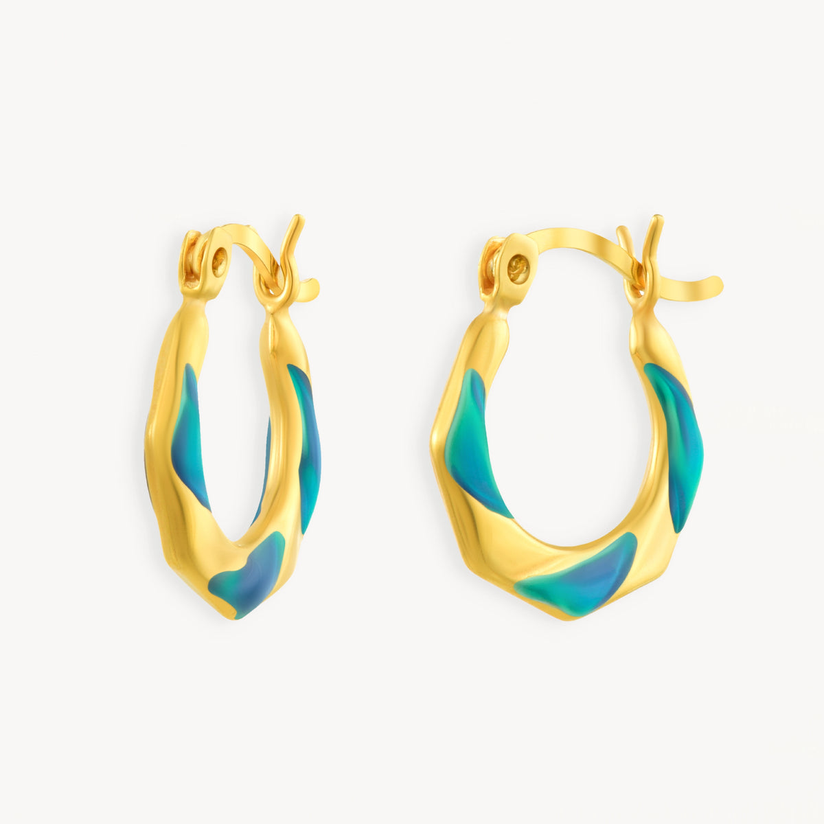 925 STERLING SILVER EARRINGS WITH ENAMEL