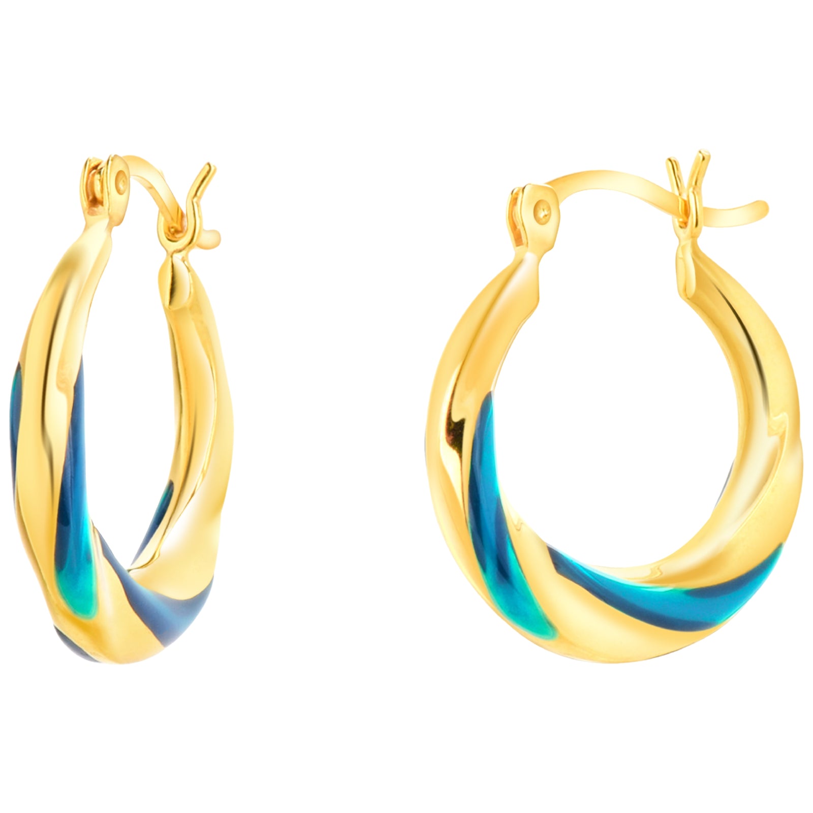 925 STERLING SILVER EARRINGS WITH ENAMEL