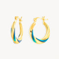 925 STERLING SILVER EARRINGS WITH ENAMEL