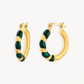 925 STERLING SILVER EARRINGS WITH ENAMEL