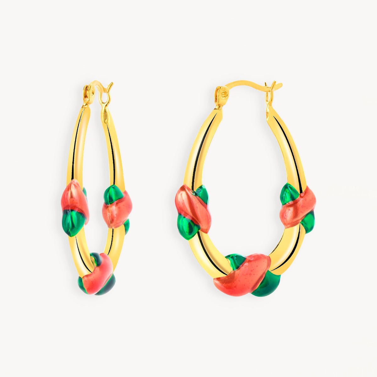 925 STERLING SILVER EARRINGS WITH ENAMEL