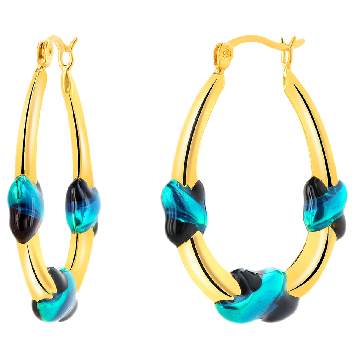 925 STERLING SILVER EARRINGS WITH ENAMEL