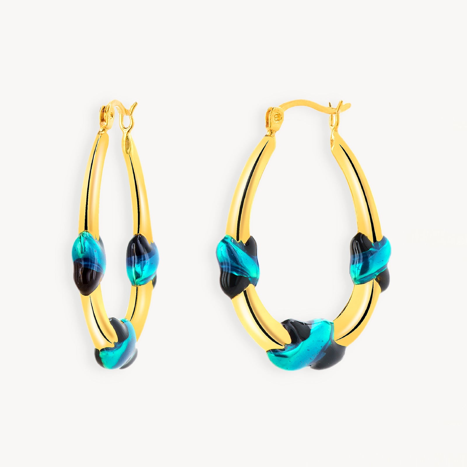 925 STERLING SILVER EARRINGS WITH ENAMEL