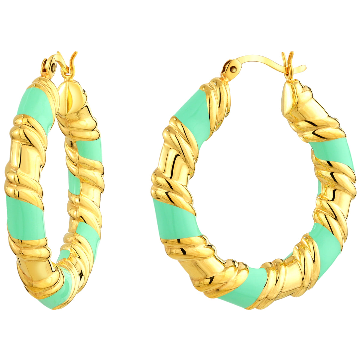 925 STERLING SILVER EARRINGS WITH ENAMEL