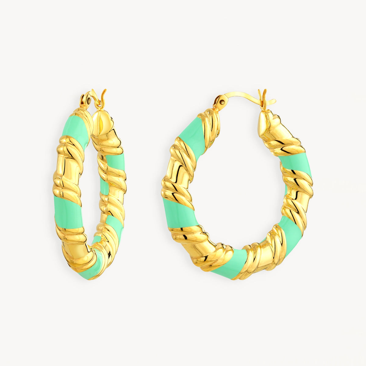 925 STERLING SILVER EARRINGS WITH ENAMEL