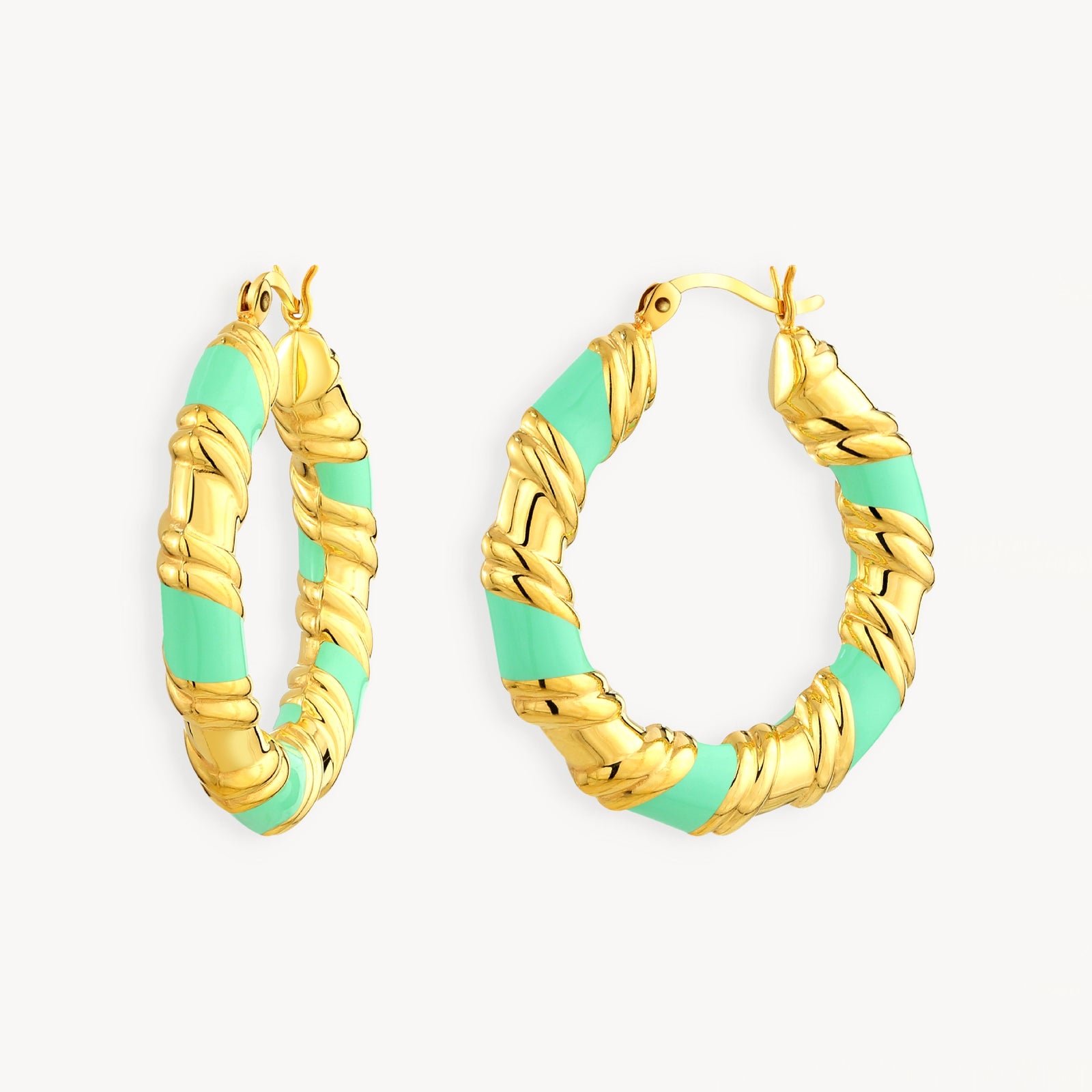 925 STERLING SILVER EARRINGS WITH ENAMEL