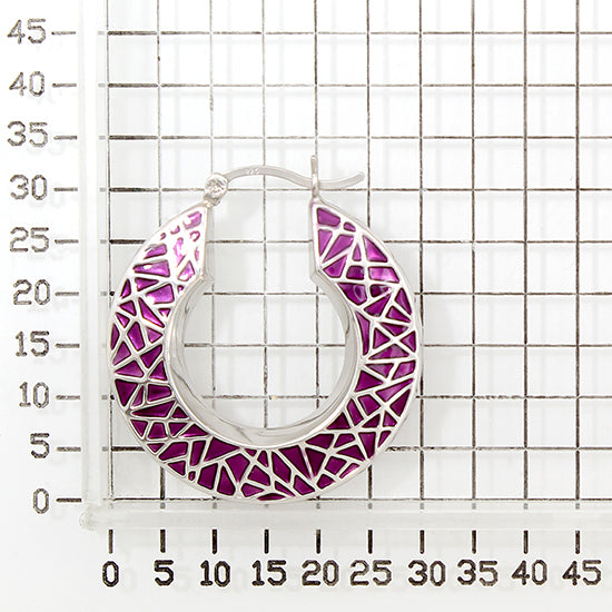 925 STERLING SILVER EARRINGS WITH ENAMEL