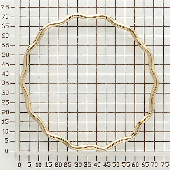 925 STERLING SILVER ROUND WAVE SLIP ON BANGLE