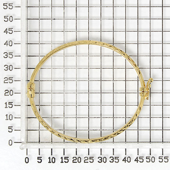 925 STERLING SILVER DIAMOND CUT TUBE HINGED BANGLE