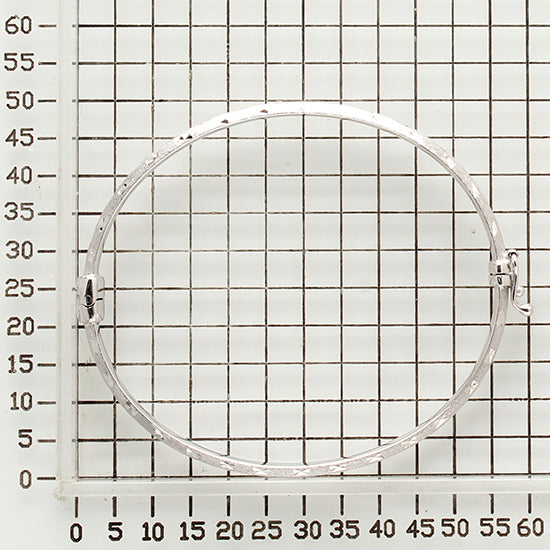 925 STERLING SILVER DIAMOND CUT TUBE HINGED BANGLE