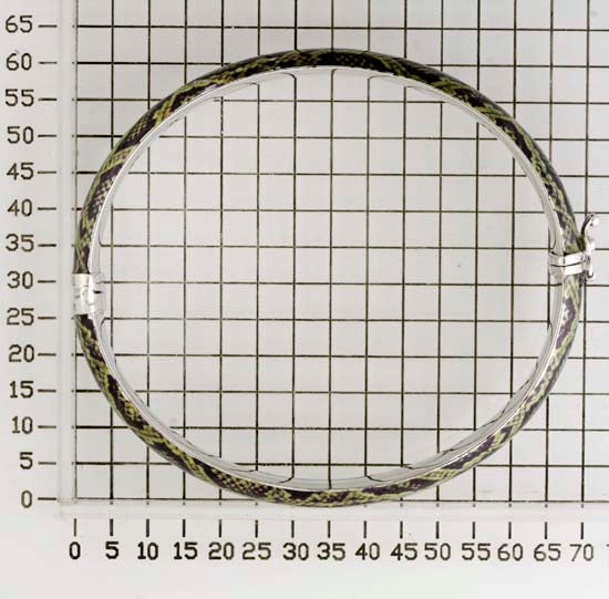925 STERLING SILVER HEAT TRANSFER HINGED BANGLE