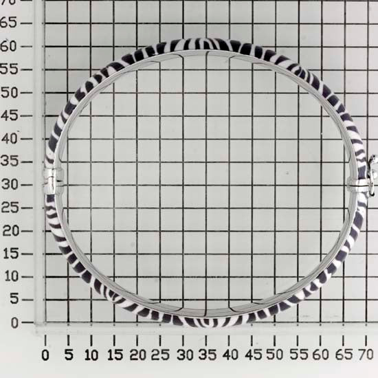 925 STERLING SILVER HEAT TRANSFER HINGED BANGLE