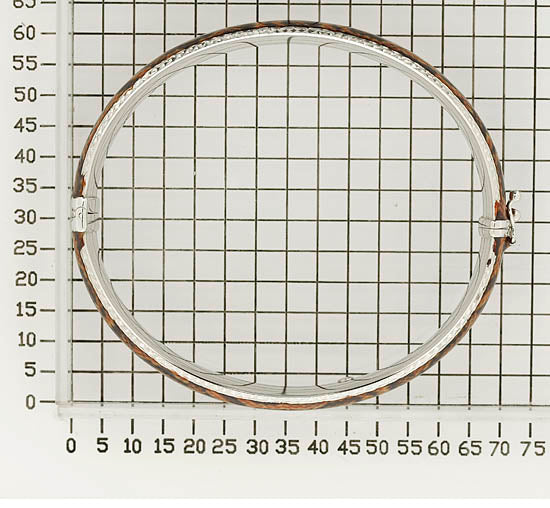 925 STERLING SILVER HEAT TRANSFER HINGED BANGLE