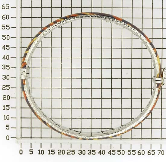 925 STERLING SILVER HEAT TRANSFER HINGED BANGLE