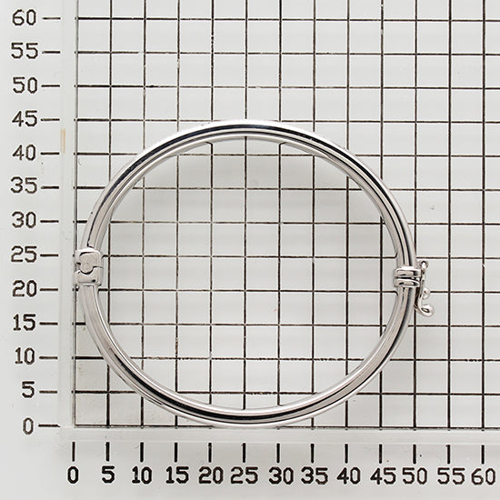 925 STERLING SILVER DIAMOND CUT TUBE HINGED BANGLE