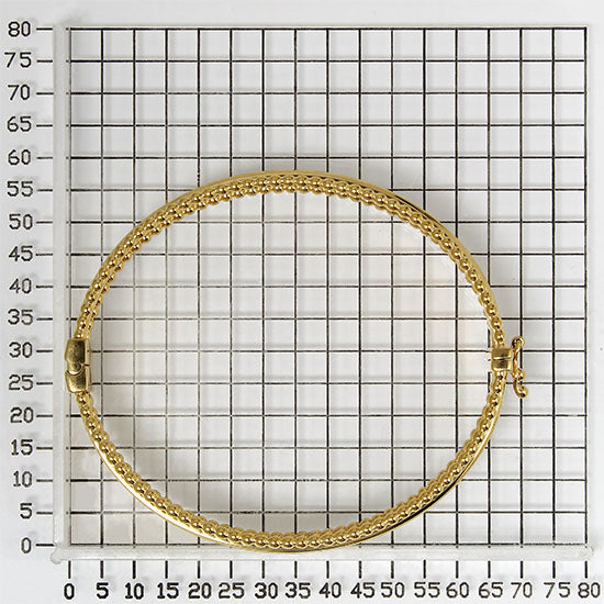 925 STERLING SILVER BEAD WITH RECTANGLE TUBE HINGED BANGLE