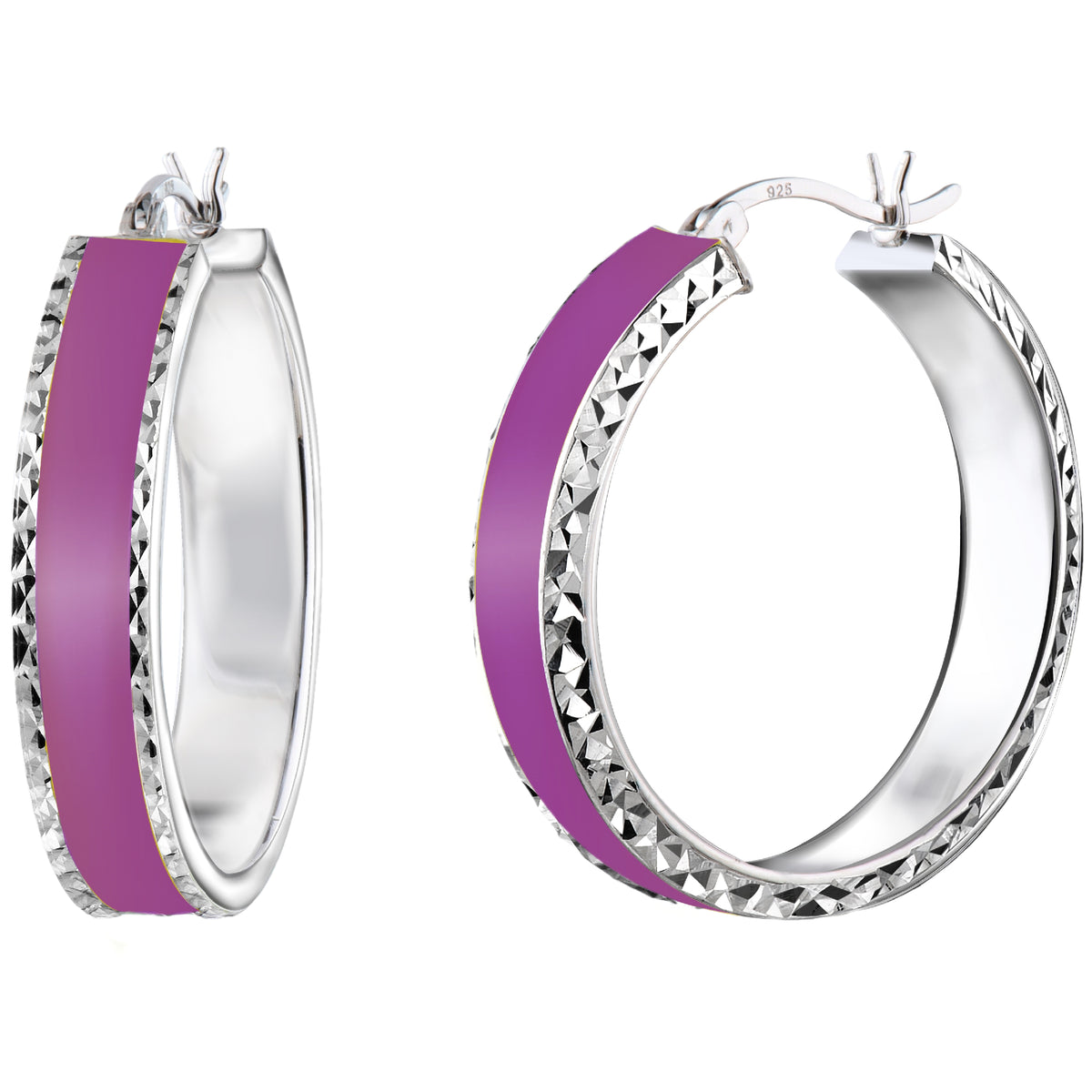 925 STERLING SILVER EARRINGS WITH ENAMEL