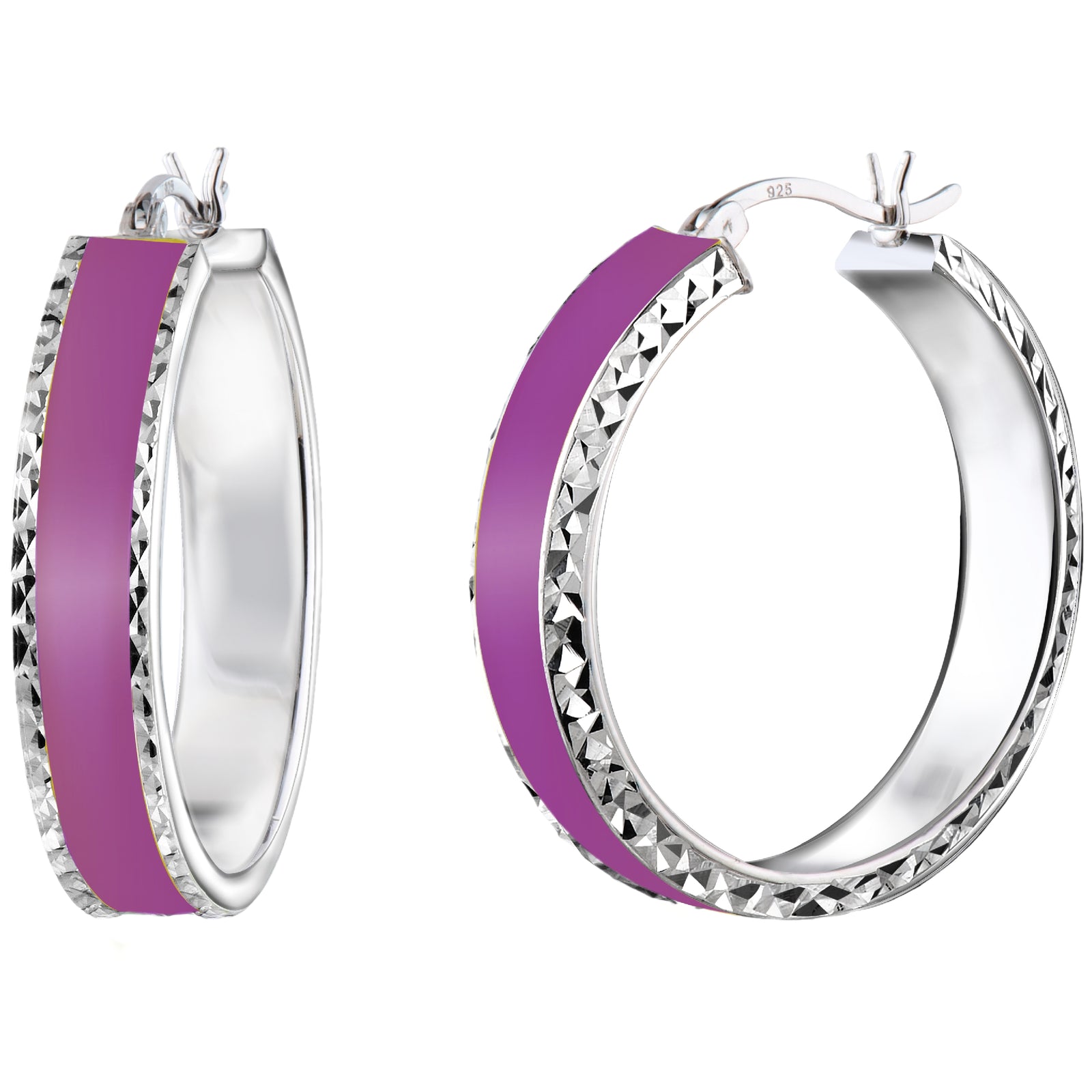 925 STERLING SILVER EARRINGS WITH ENAMEL