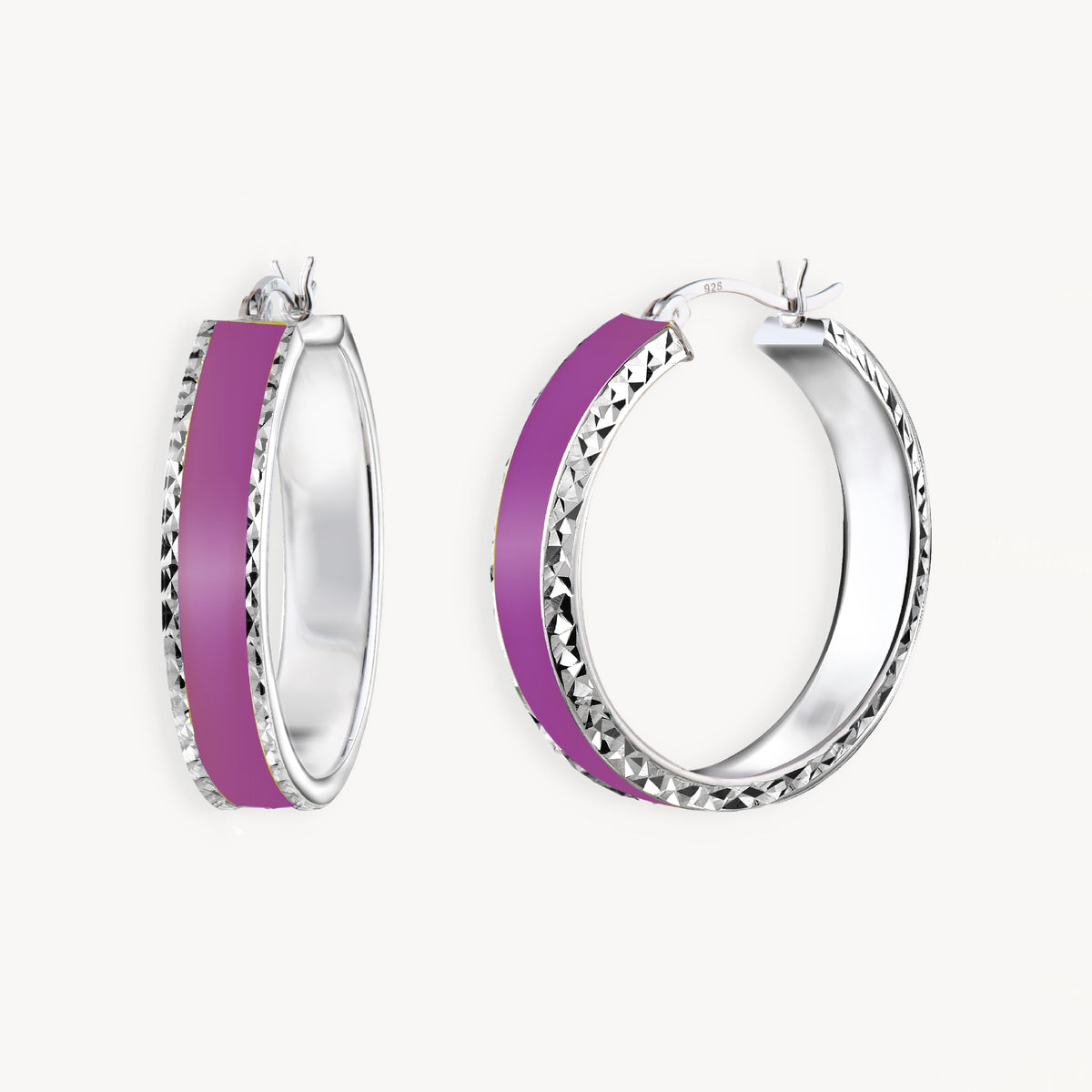 925 STERLING SILVER EARRINGS WITH ENAMEL