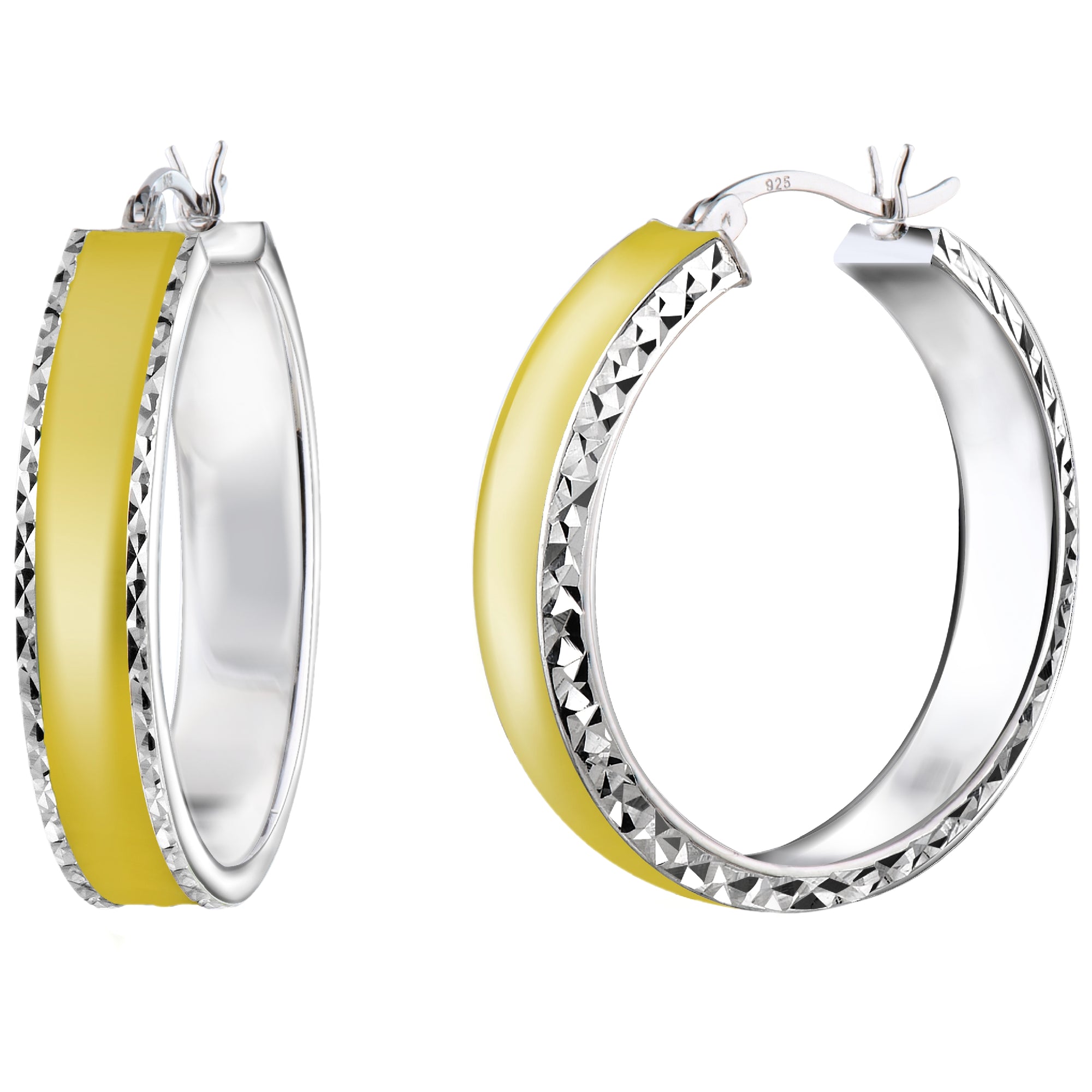 925 STERLING SILVER EARRINGS WITH ENAMEL