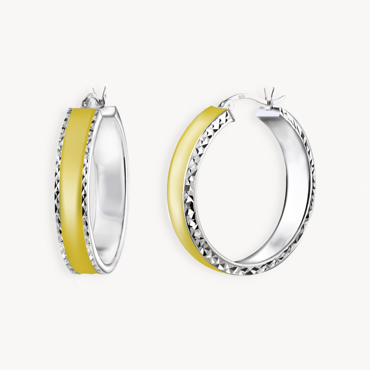 925 STERLING SILVER EARRINGS WITH ENAMEL