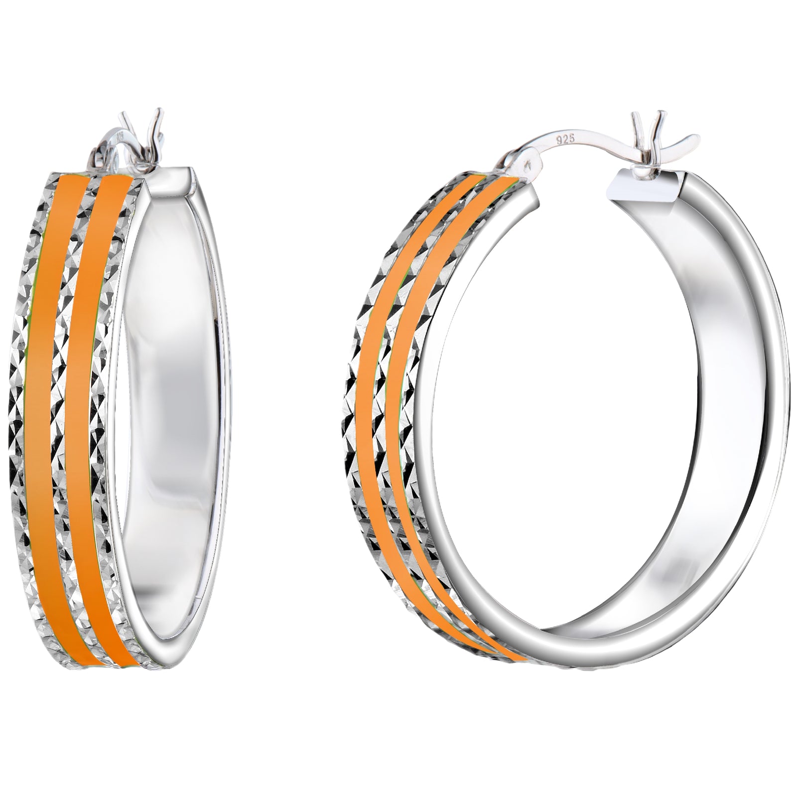 925 STERLING SILVER EARRINGS WITH ENAMEL