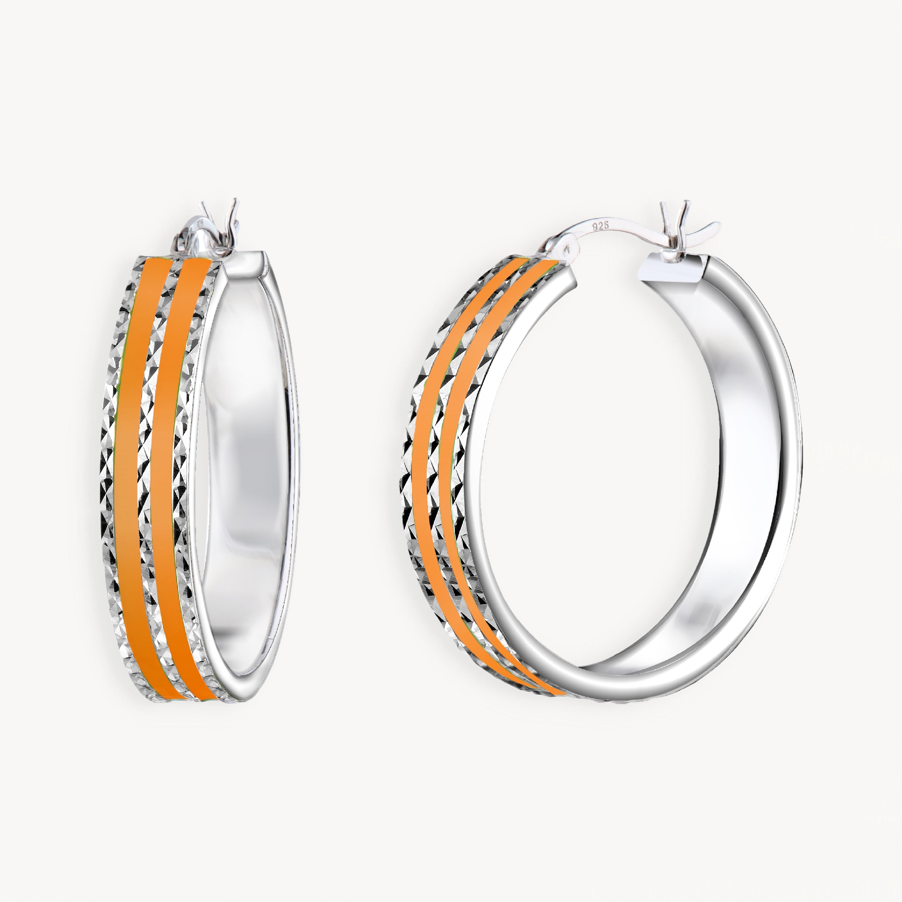 925 STERLING SILVER EARRINGS WITH ENAMEL