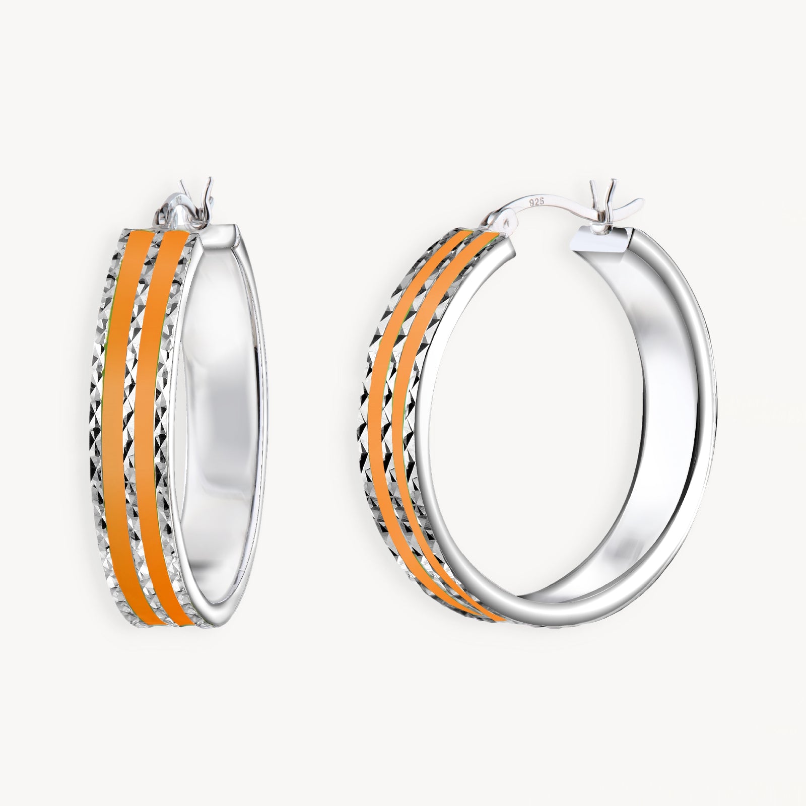 925 STERLING SILVER EARRINGS WITH ENAMEL