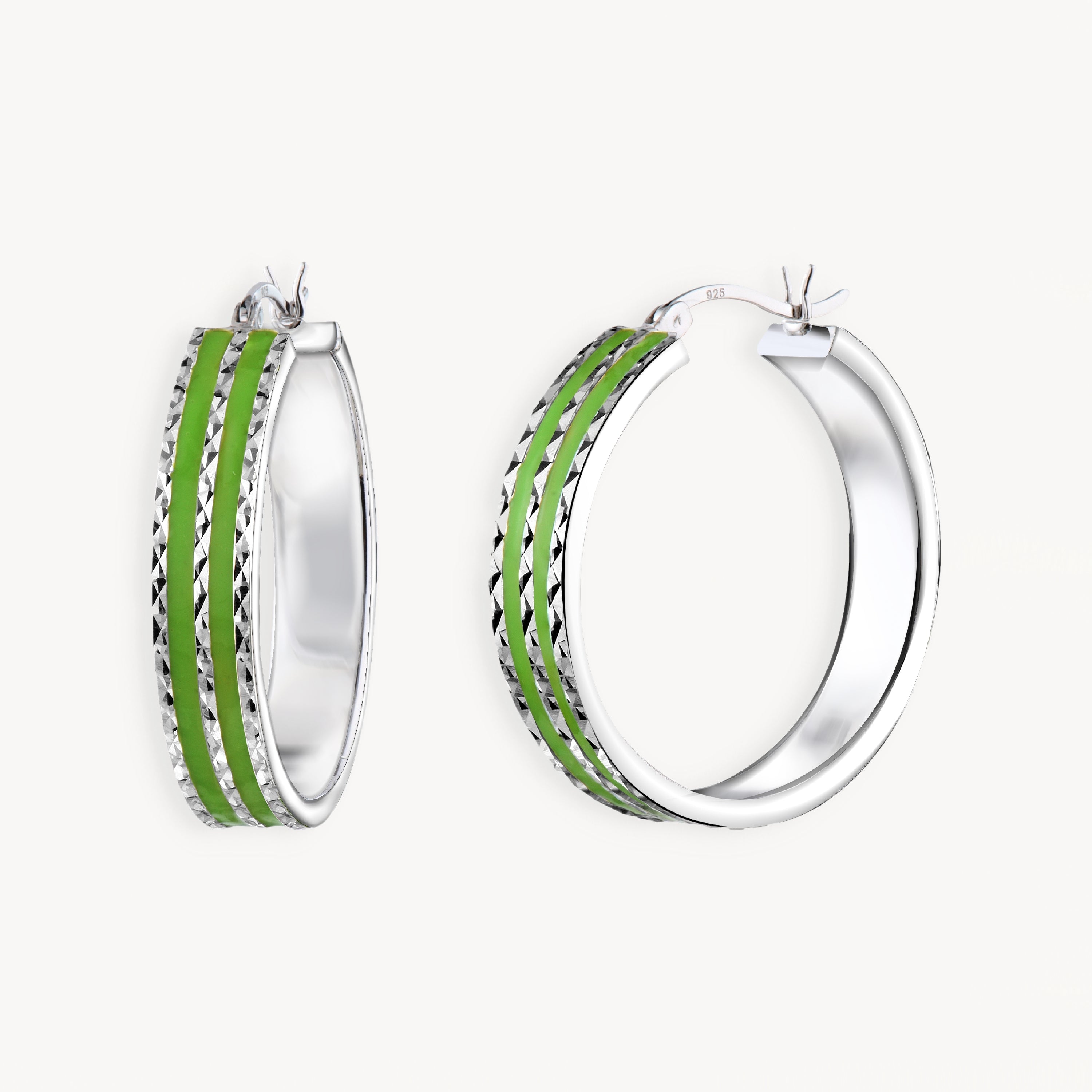 925 STERLING SILVER EARRINGS WITH ENAMEL