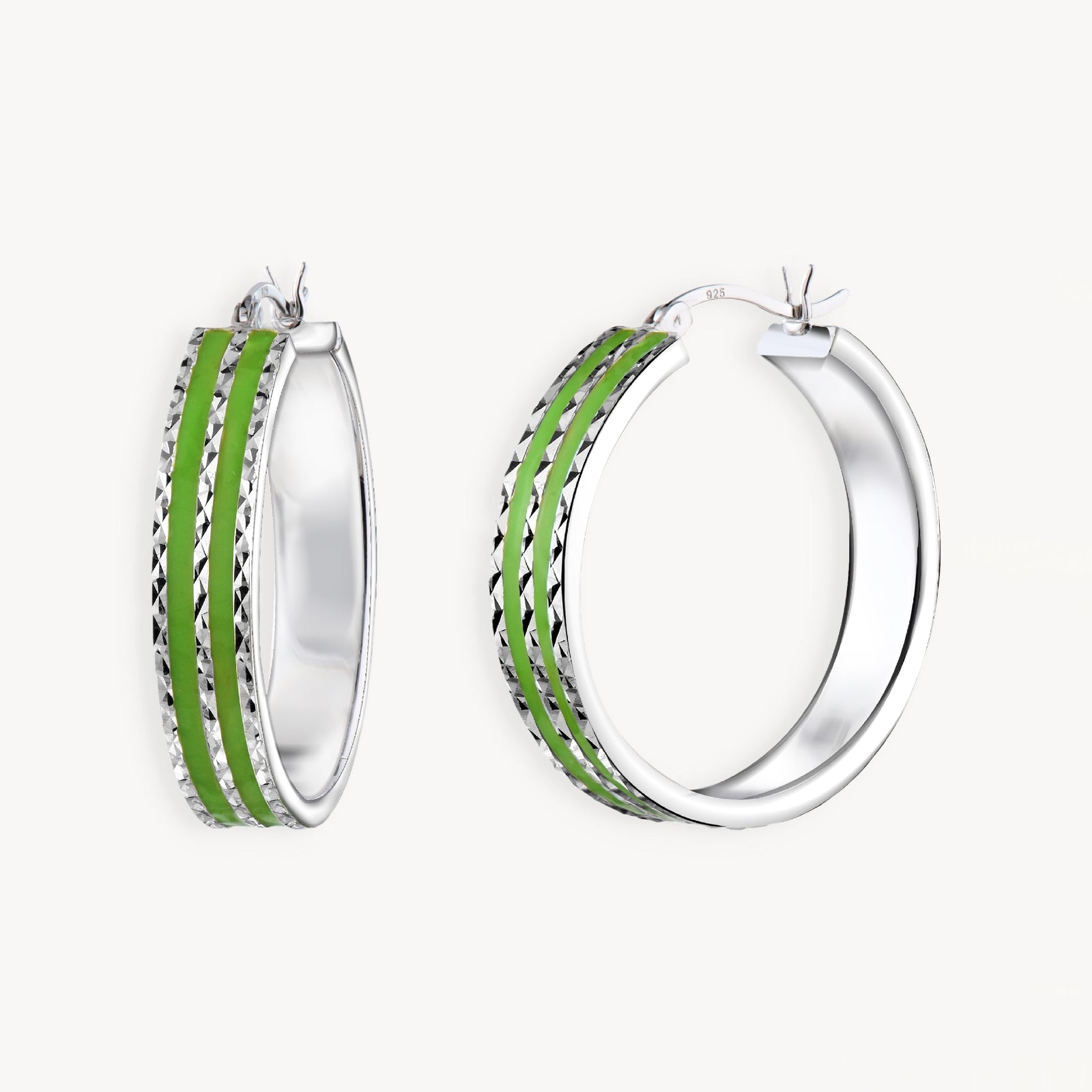 925 STERLING SILVER EARRINGS WITH ENAMEL