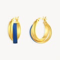 925 STERLING SILVER EARRINGS WITH ENAMEL