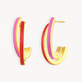 925 STERLING SILVER EARRINGS WITH ENAMEL
