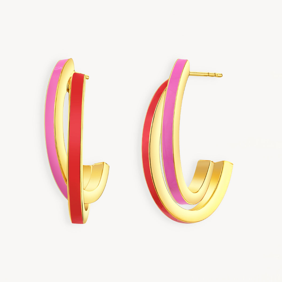 925 STERLING SILVER EARRINGS WITH ENAMEL