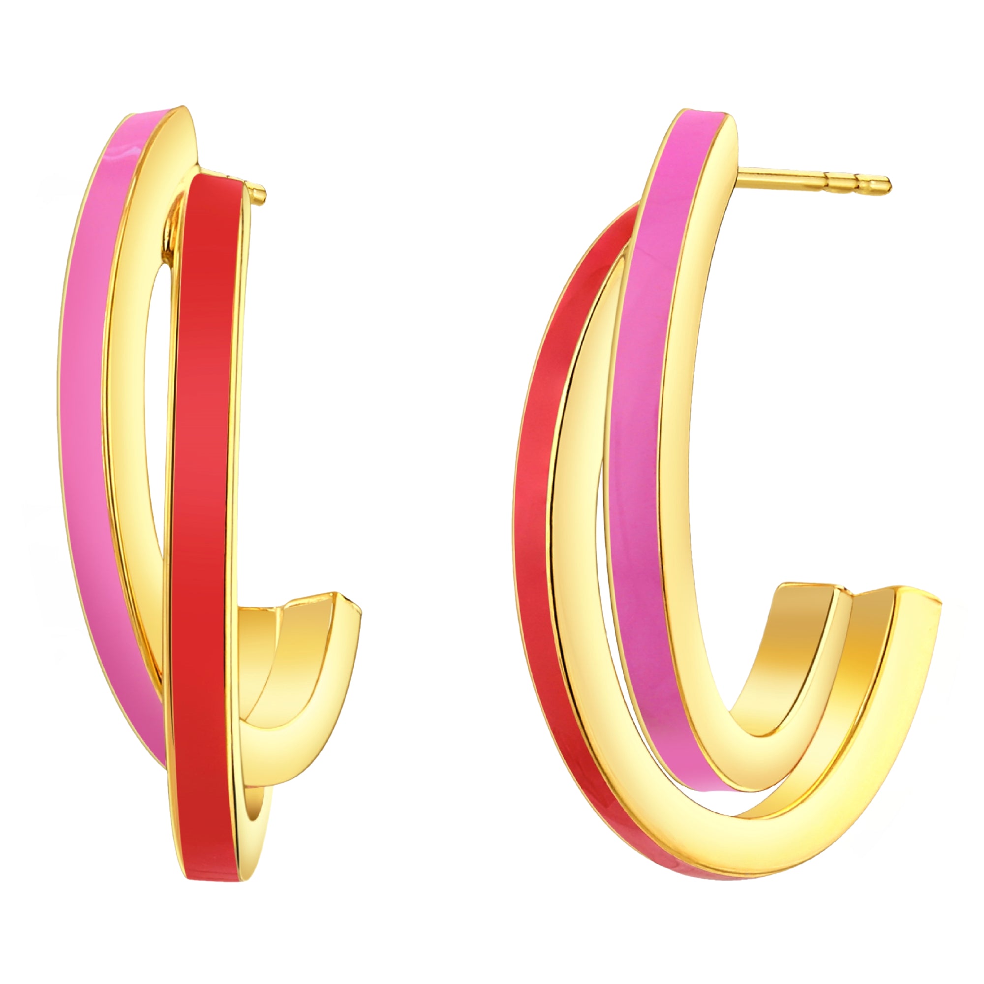 925 STERLING SILVER EARRINGS WITH ENAMEL