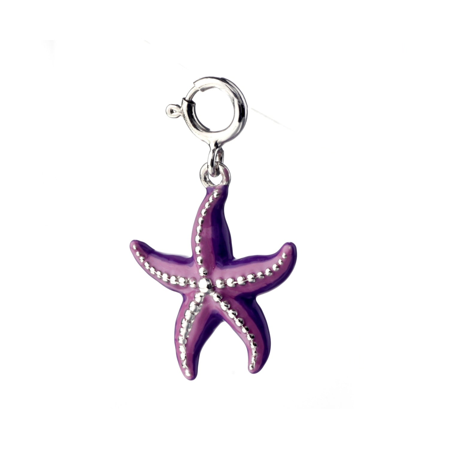 925 STERLING SILVER ENAMEL STARFISH CHARM F15313