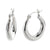 925 STERLING SILVER BACK TO BACK BOLD HALF MOON SHAPE HOOP EARRINGS F15907
