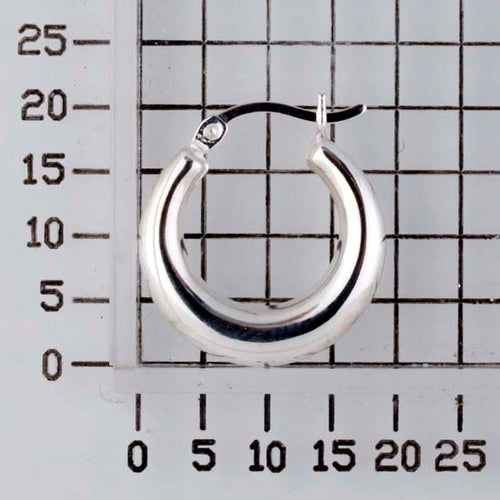 925 STERLING SILVER BACK TO BACK BOLD HALF MOON SHAPE HOOP EARRINGS F15907