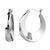 925 STERLING SILVER ฺฺBACK TO BACK CONCAVE SHAPE HOOP EARRINGS F17960
