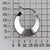 925 STERLING SILVER ฺฺBACK TO BACK CONCAVE SHAPE HOOP EARRINGS F17960