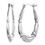 925 STERLING SILVER 30.0 MM. BACK TO BACK CURTAIN PATTERN CREOLE HOOP EARRINGS F17976