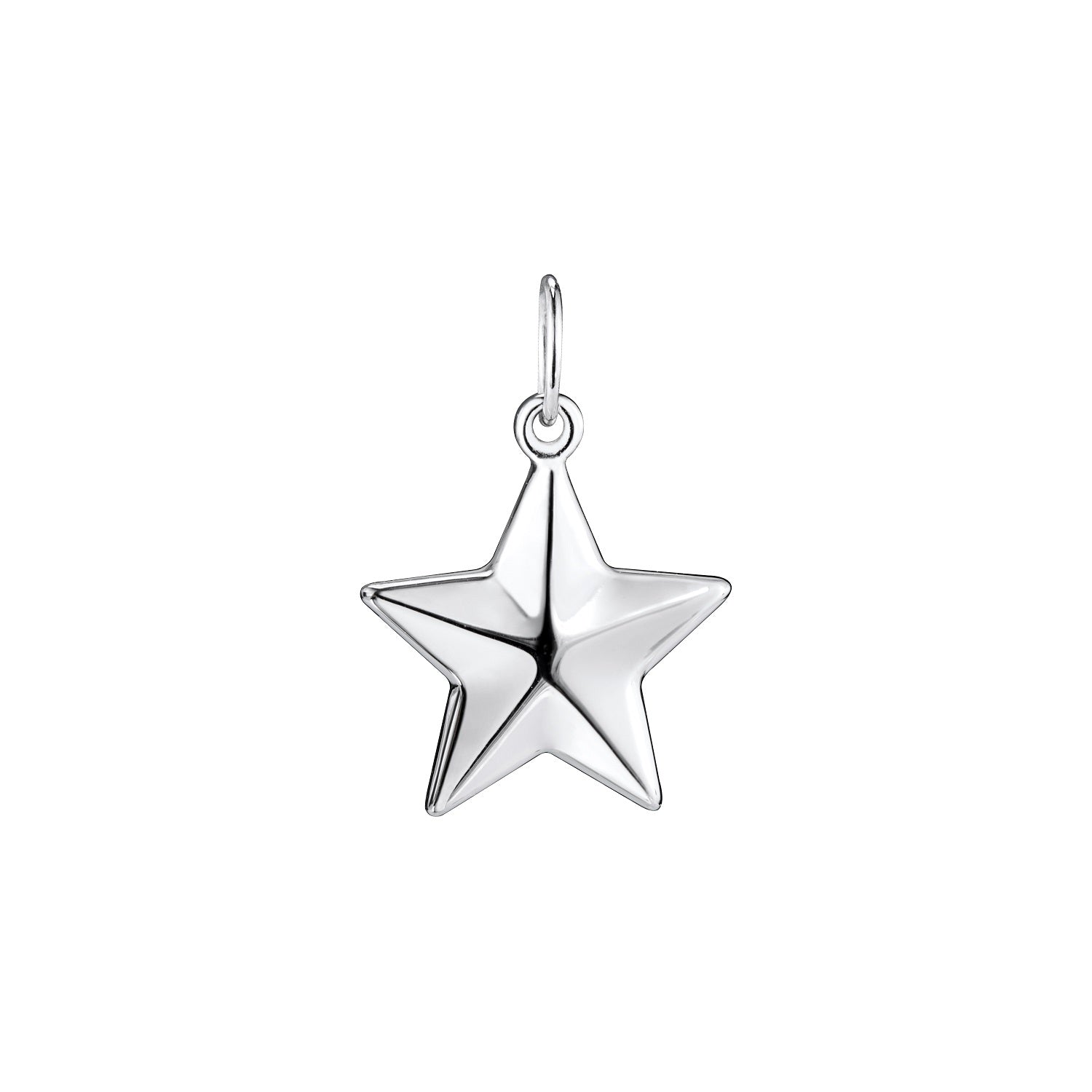 925 STERLING SILVER BACK TO BACK LITTLE 5 POINTS STAR PENDANT F18971