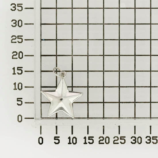 925 STERLING SILVER BACK TO BACK LITTLE 5 POINTS STAR PENDANT F18971