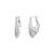 925 STERLING SILVER BACK TO BACK PLEATED STYLE HOOP EARRINGS F19072