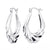 925 STERLING SILVER BACK TO BACK CARVING PATTERN HOOP EARRINGS F19100